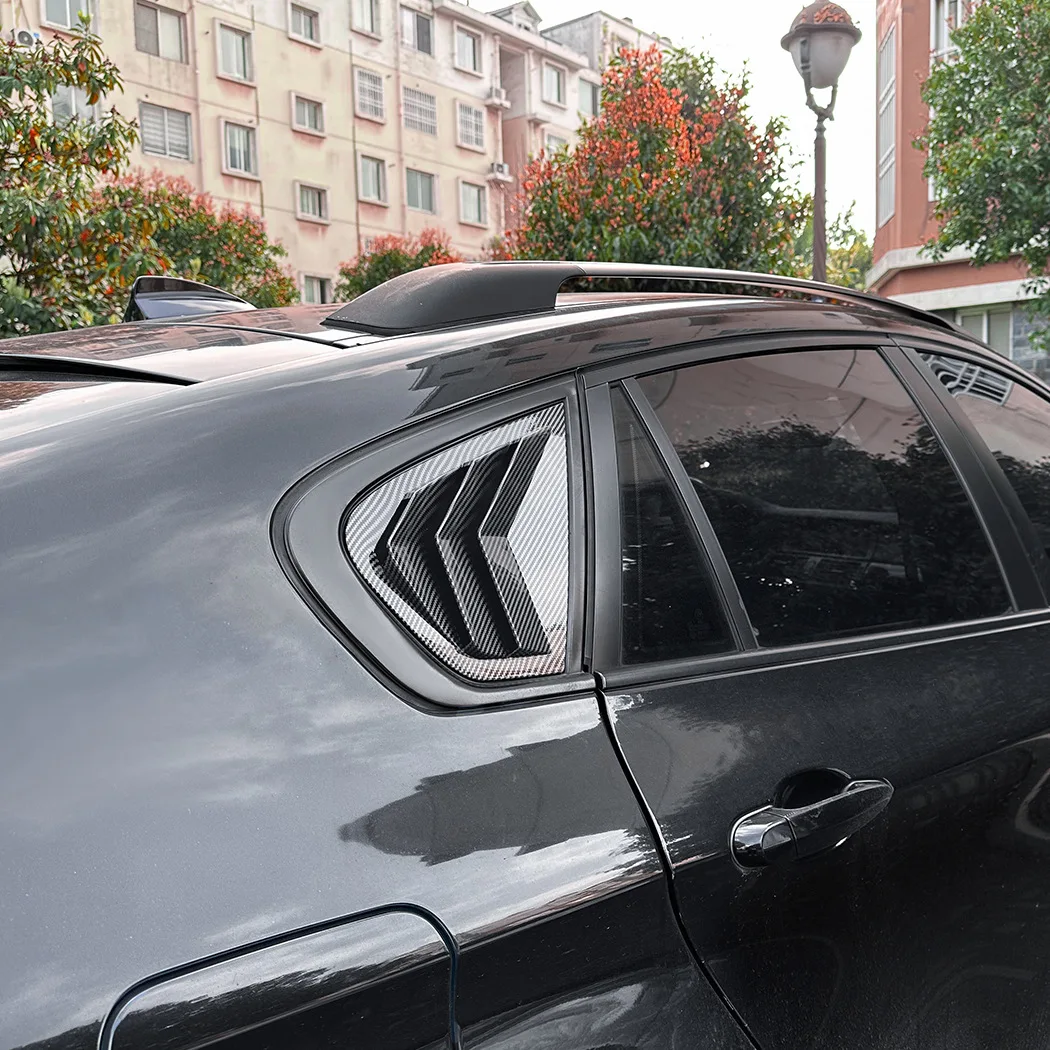 For BMW X6 E71 E72 2008 2009 2010 2011 2012 2013 2014 Rear Window Shutter Side Vent Louvers Cover Sticker Car Styling
