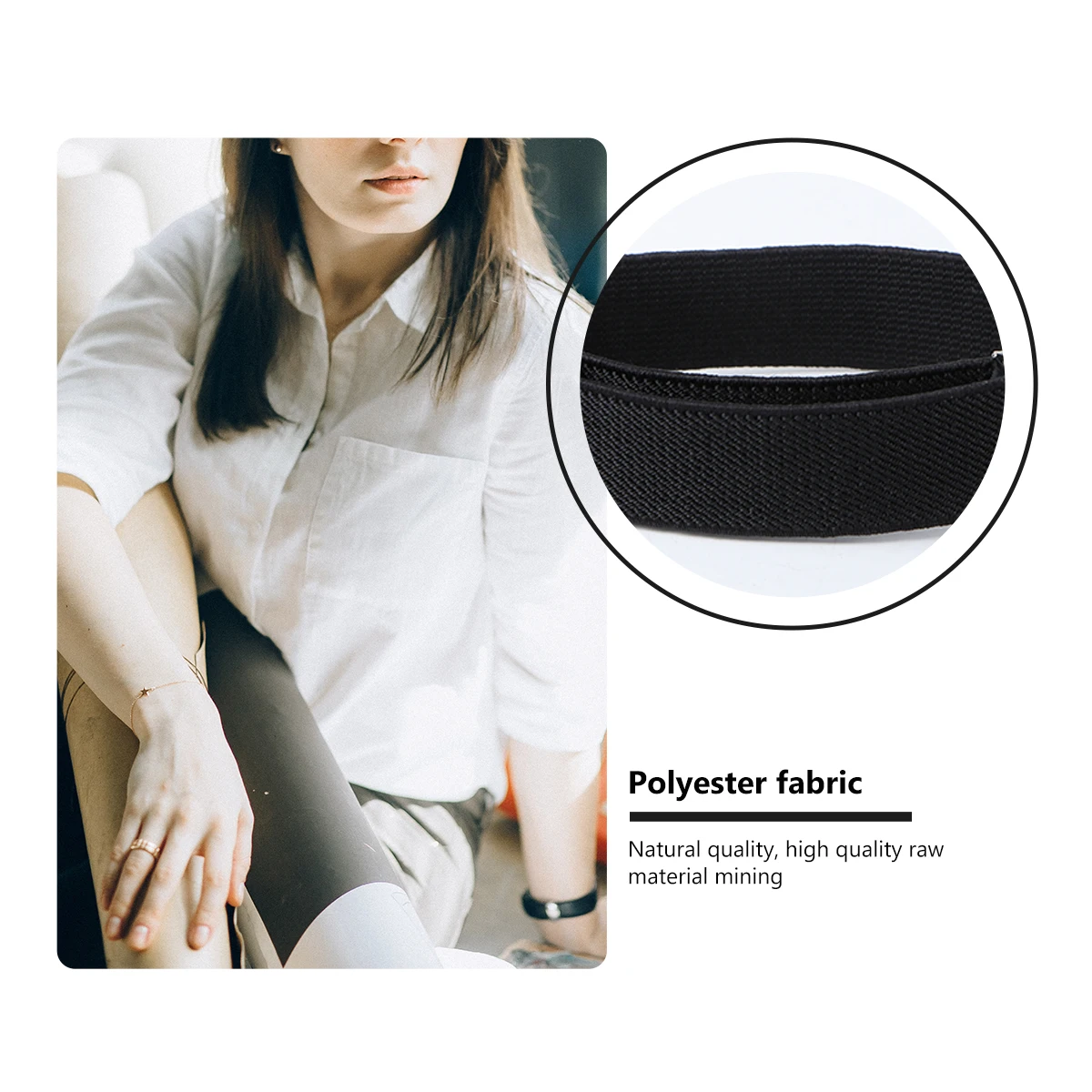 

Polyester Silk Elastic Armband Unisex Sleeve Ring For Shirts Jackets Sweaters Stretchable Armlet Fashion Bracelet