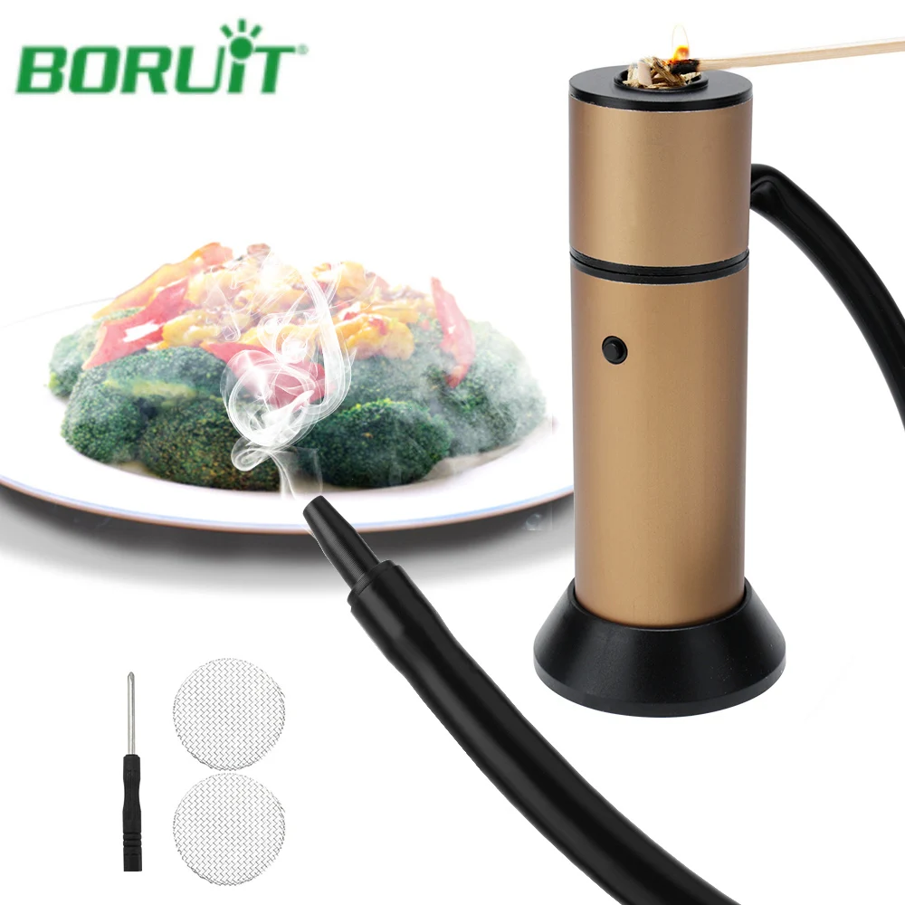 

BORUIT SG16 Portable Smoking Gun Molecular Gourmet Tools with Accessories Cold Smoke Infuser for Food and Drinks Kitchen Tools