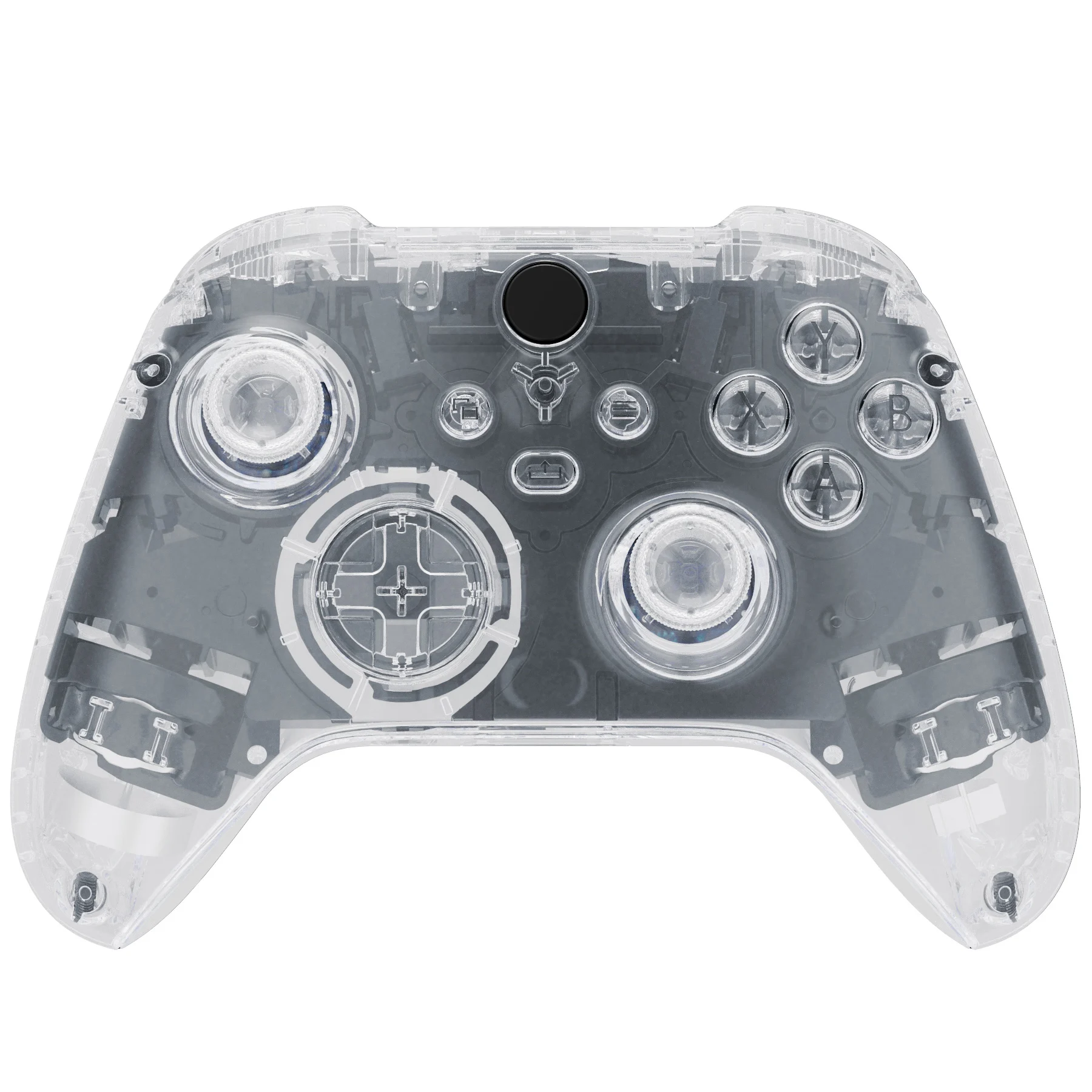 eXtremeRate Replacement Custom Transparent Controller Full Set Housing Shell with Buttons for Xbox Core Wireless Controller