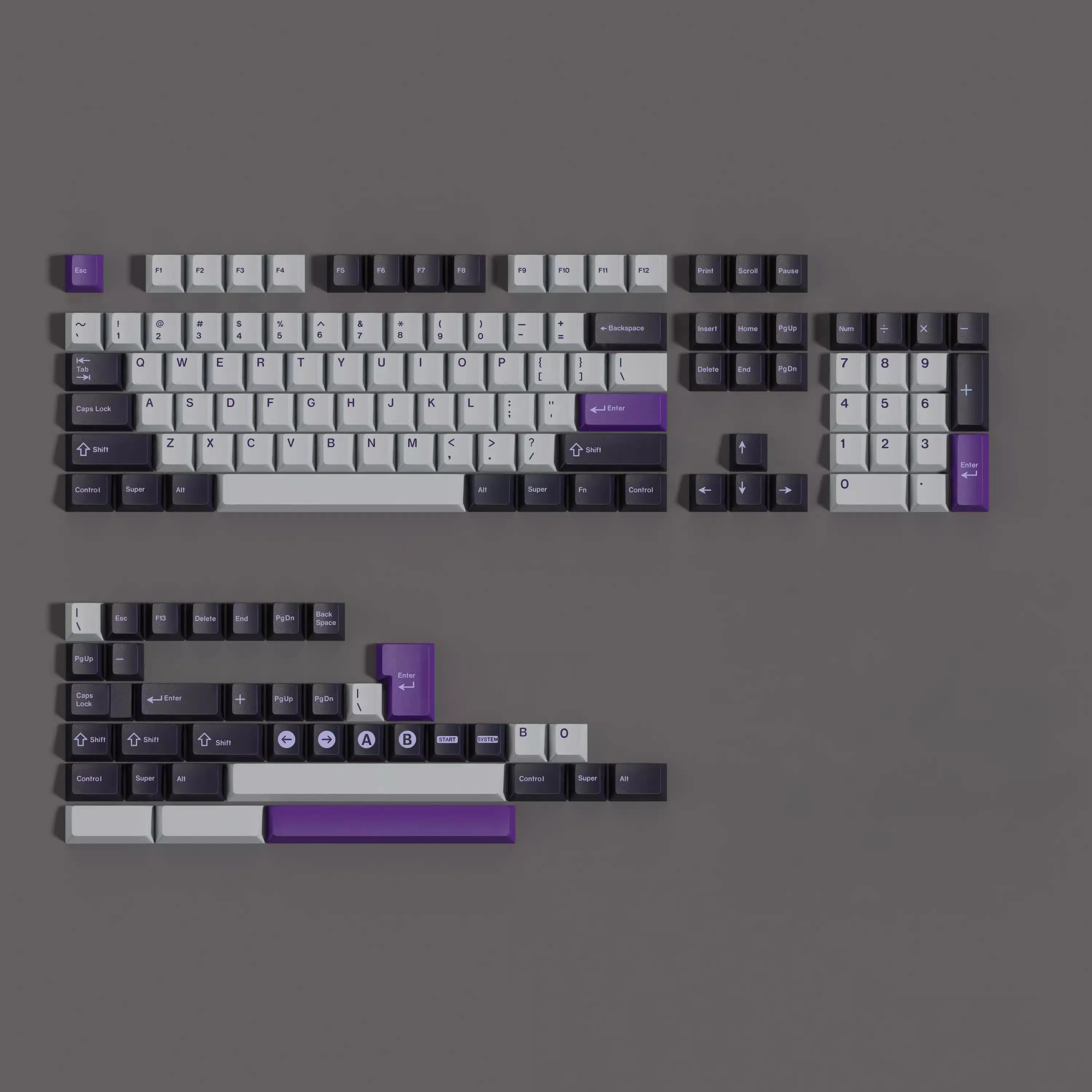 1 conjunto gmk ntd keycaps pbt 5 lados corante sub chave tampas cereja perfil keycap para mx switch alice wooting duplo b split barra de espaço