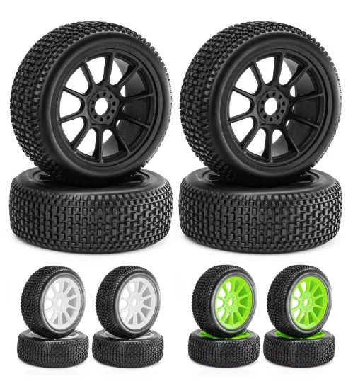 4pcs 117mm 1/8 RC Off-Road Buggy Tires Wheel 17mm Hex for ARRMA Typhon Talion  Redcat Team Losi Kyosho HPI WR8 HSP RC Car