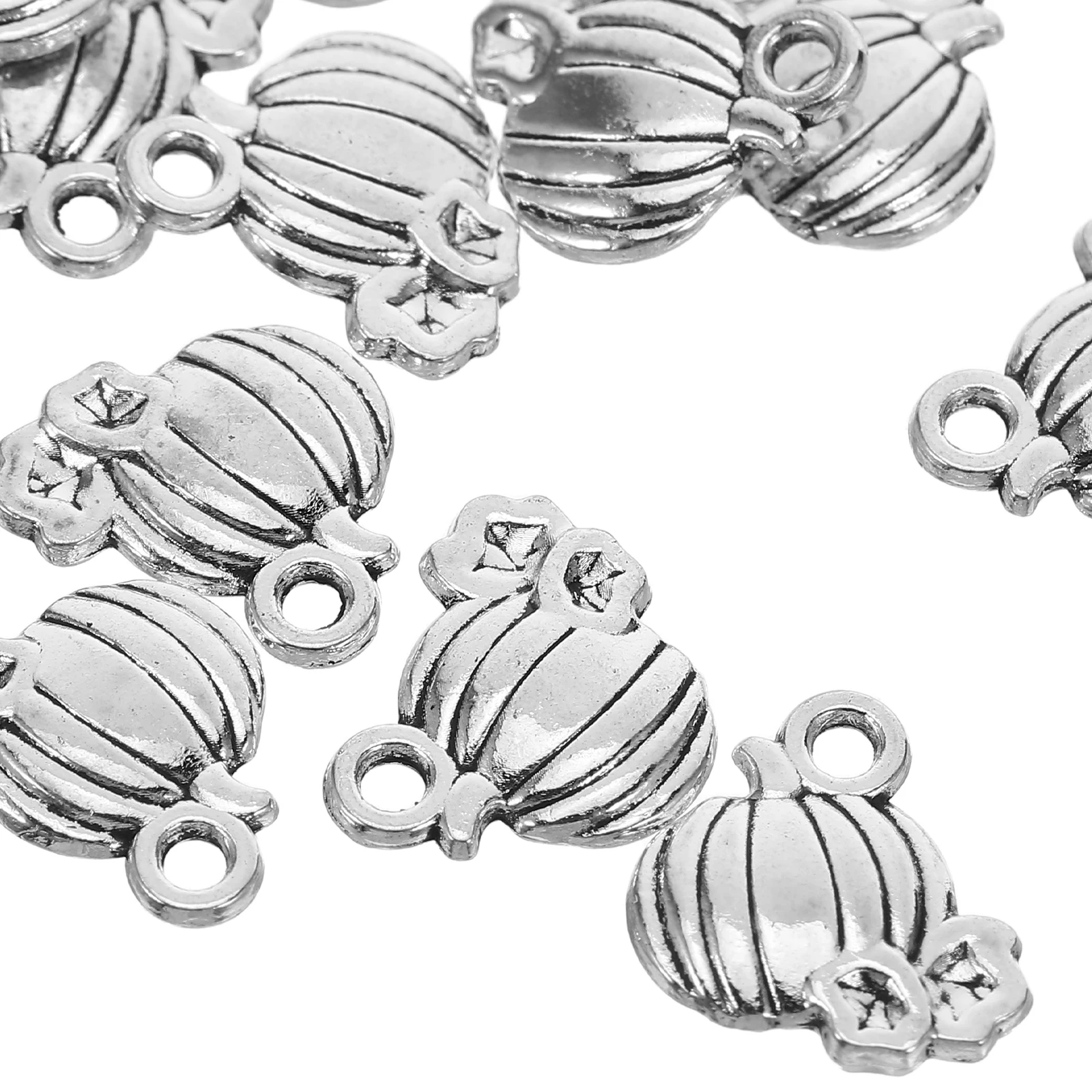 

80 Pcs Pumpkin Pendant Accessories Craft Charms Alloy Fall Pendants Bulk Halloween Decor for Jewelry Making Lantern