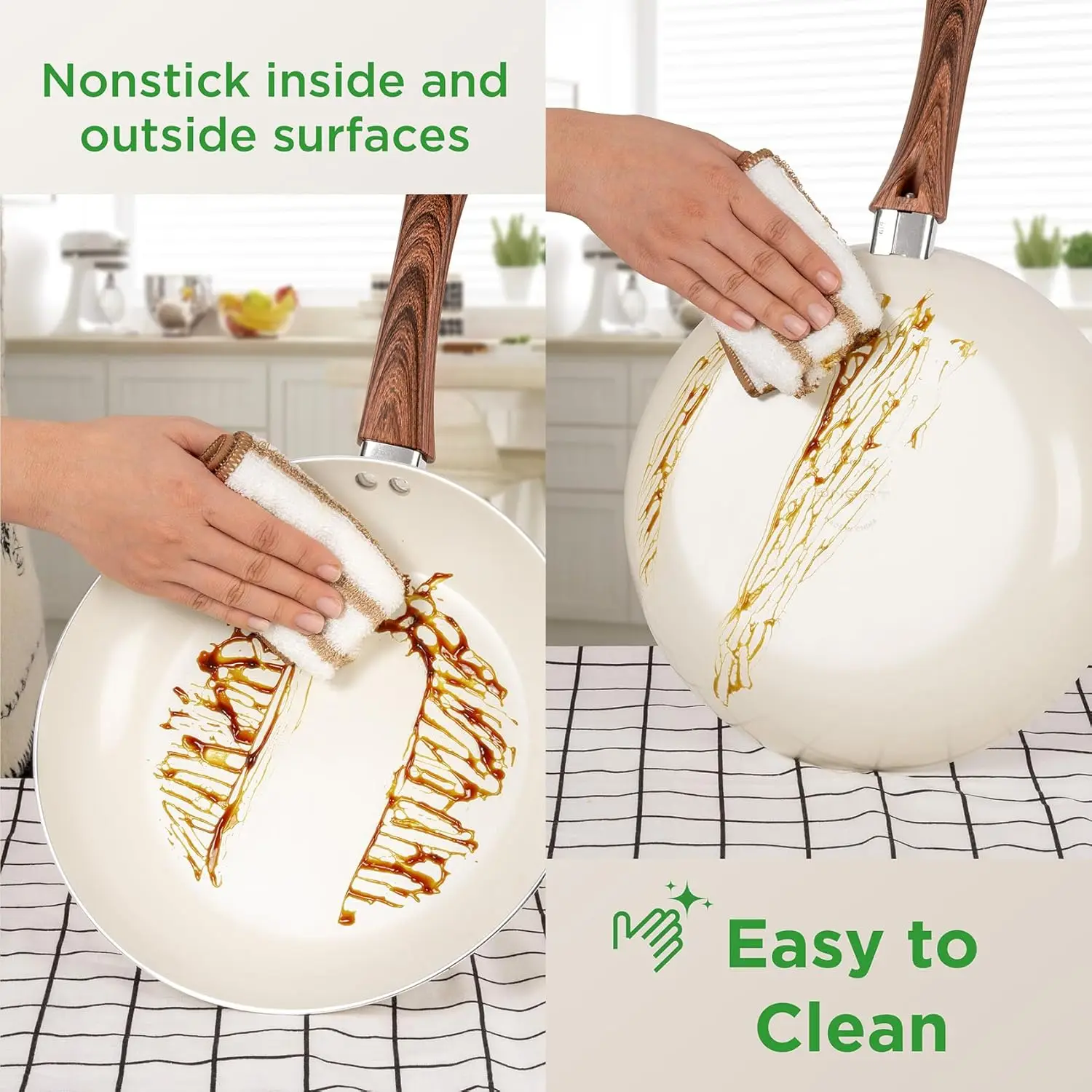 طقم أواني ومقالي 23 قطعة غير لاصق، أطقم أواني طهي المطبخ، مع مقلاة، قدر، مقلاة، طقم طهي خفيف الوزن مع Sta