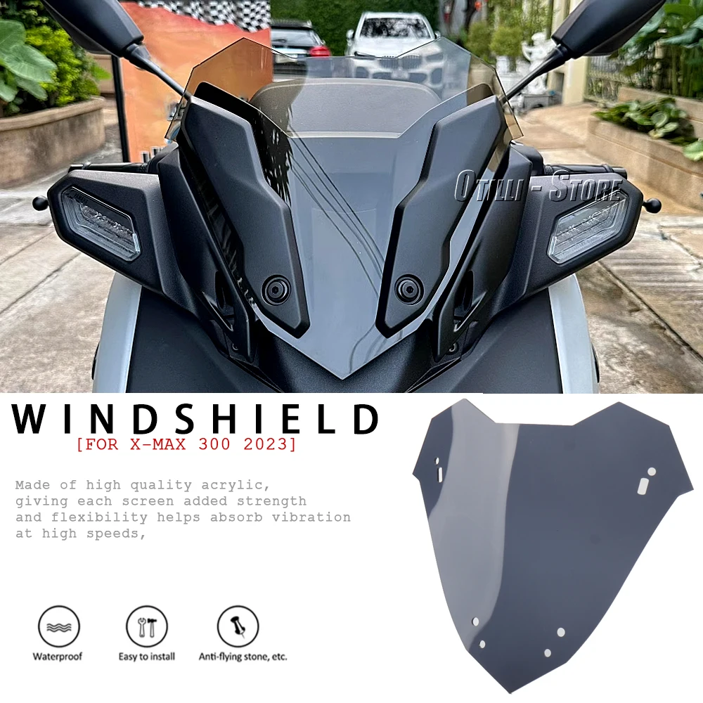 

Motorcycle X-MAX 300 2023 Windscreen Windshield For Yamaha XMAX300 XMAX 300 X-MAX 300 Wind Shield Screen Protector Accessories