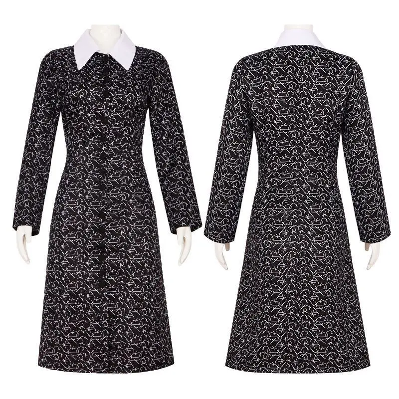 Strój Cosplay Taty Wednesday Adams, Kostium na Halloween, Strój Wednesday Adams Fly, Elegancki Strój Męski