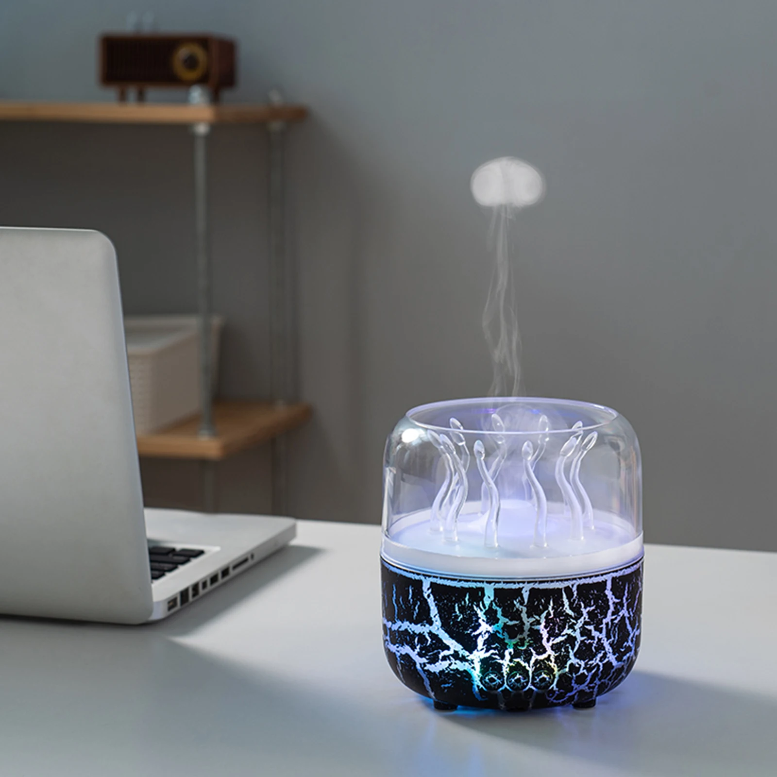 

280ML Rotating Jellyfish Aroma Diffuser with Timer Jellyfish Air Humidifier Aromatherapy Jellyfish Diffusers for Home Bedroom