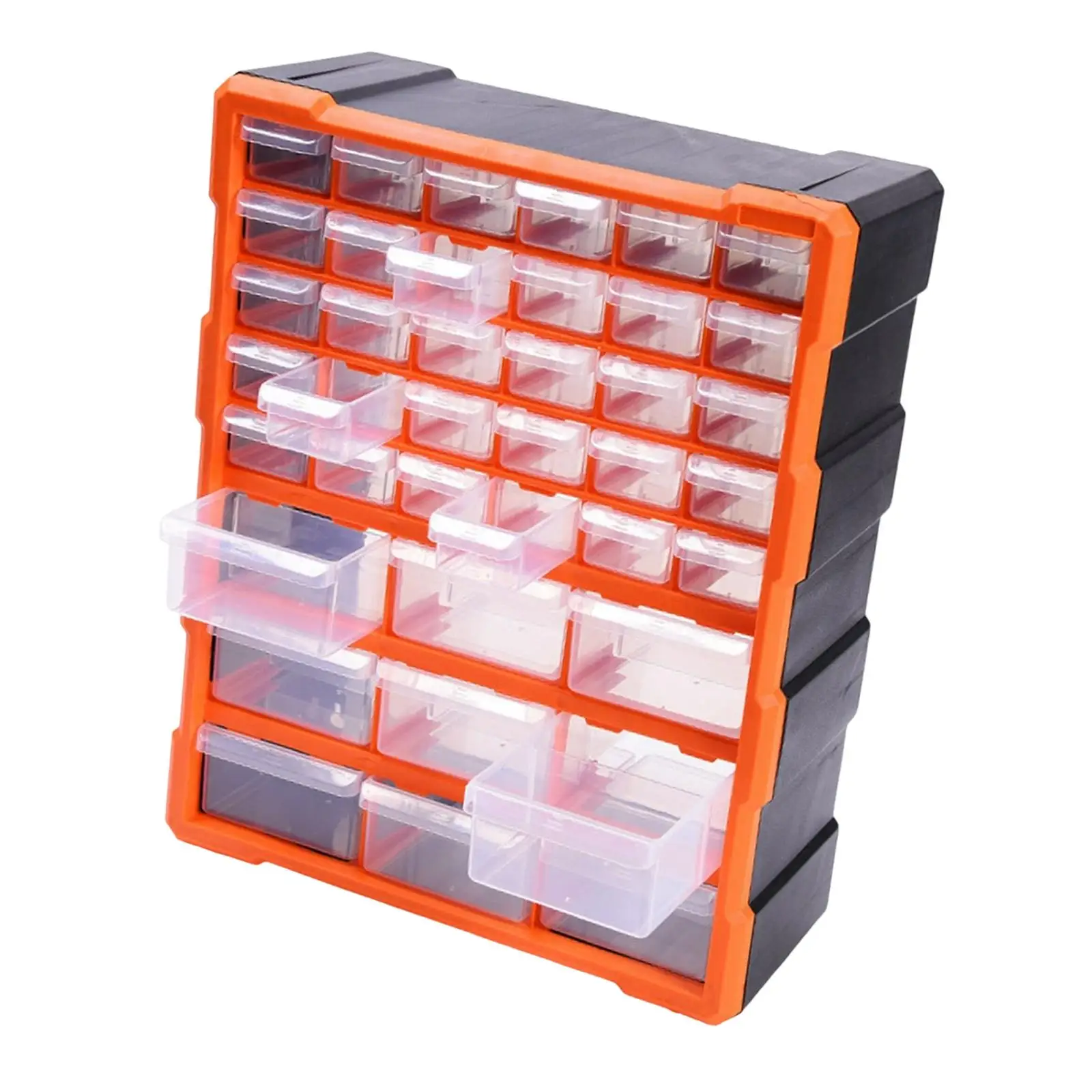 PP Hardware Storage Drawers ,39 Grids Blocks with Keyholes On Back for Hardware Nuts, Screws, and Bolts Sturdy Durable