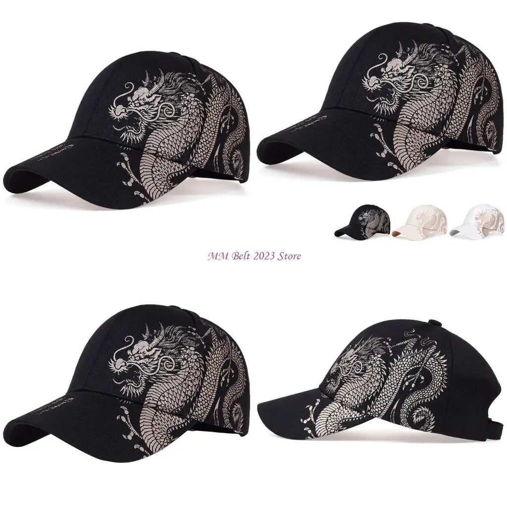 49ME Fashion Baseball Cap Cool Sun Hat for Women Men Outdoor Hats Dragon Decors
