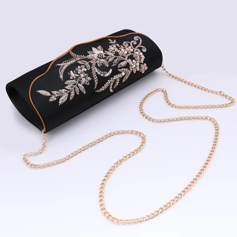 Bolso Vintage hecho a mano con cuentas, bolso rojo con un hombro bordado para mujer, vestido de dama de honor para boda, bolso de seda para cena