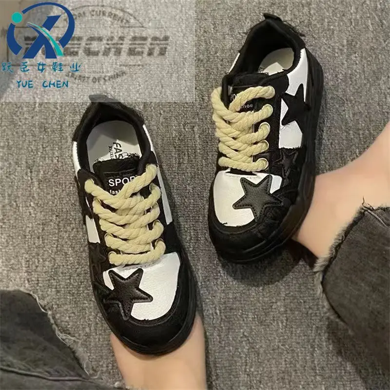 2024 New Thick Bottom Increased Lightweight Comfort and Casual Sports White Shoes Women