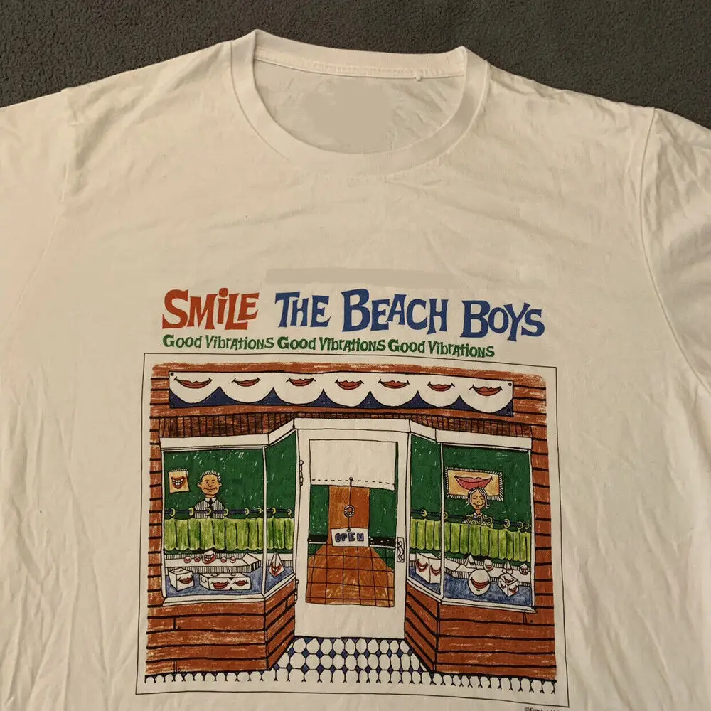 

The Beach Boys Smile Album Short Sleeve White Full Size Unisex T-Shirt T Tees Y2K tops Unisex Summer Short Sleeve