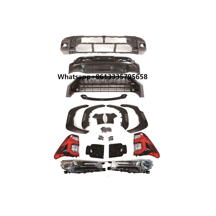 

Factory Sales Front Bumper Headlight Tail Light Bodykit for Hilux Revo Rocco 2016-2020 to GR 2023 Sport Body Kit