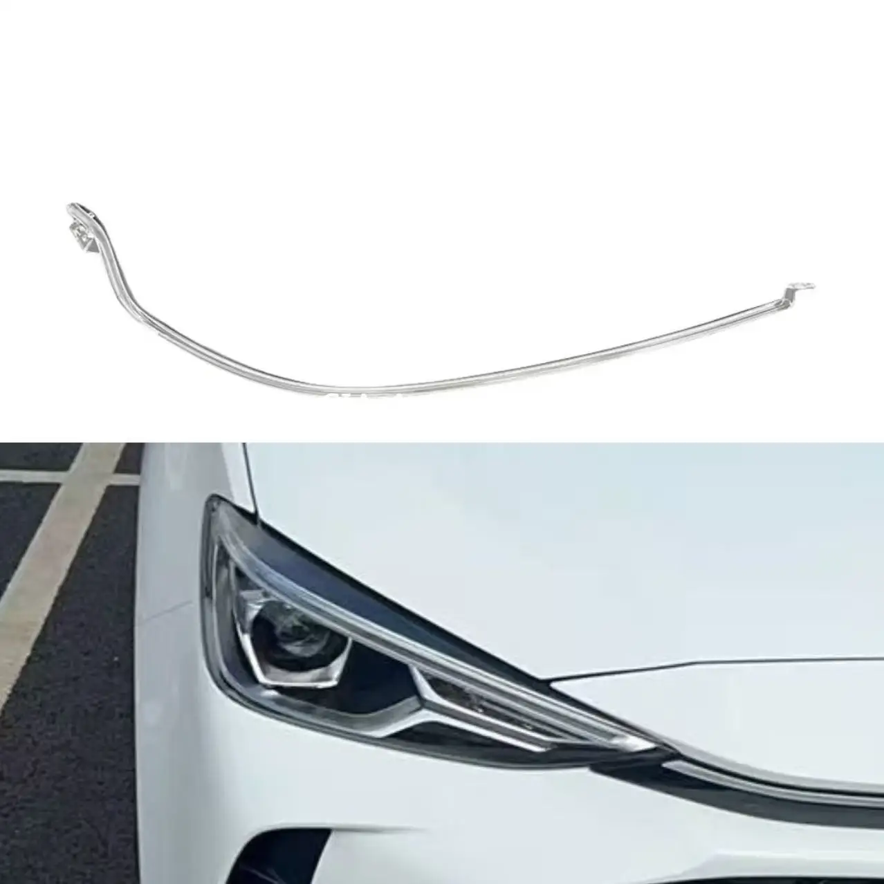 

Для MG ZS 2024 2025 Angel Eyes Автомобильные аксессуары Фара DRL Дневные ходовые огни Белая направляющая пластина DRL Трубчатая полоса