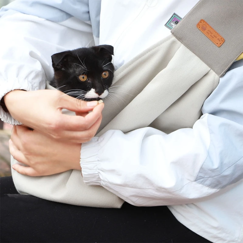 Handmade Pet Dog Puppy Kitten Carrier Outdoor Travel Handbag Canvas Single Shoulder Cat Bag Sling Comfort Tote Bag Breathable