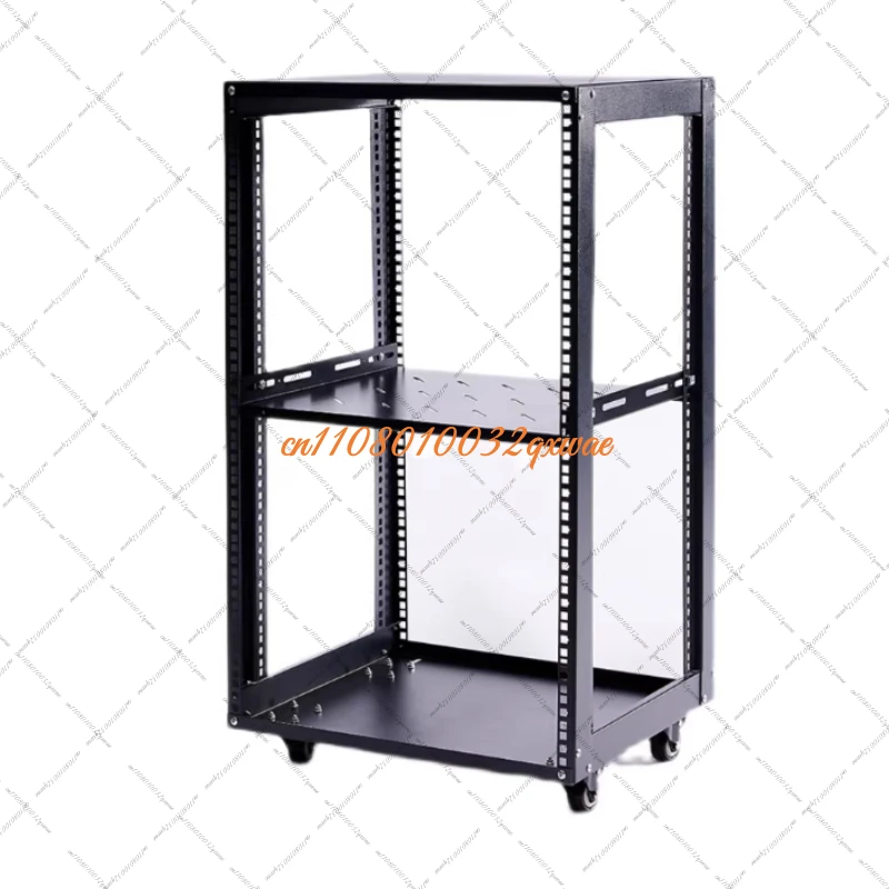 18U Simple Open Network Cabinet 2mm Adjust Shelf With 4 wheels for Server/Shielded Cabinet 12U Mobile Audio Amplifier Rack Shelf