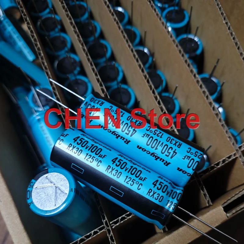 10PCS/lot original Rubycon RX30 100UF 450V 18X50MM 125C electrolytic capacitor 450V100UF free shipping