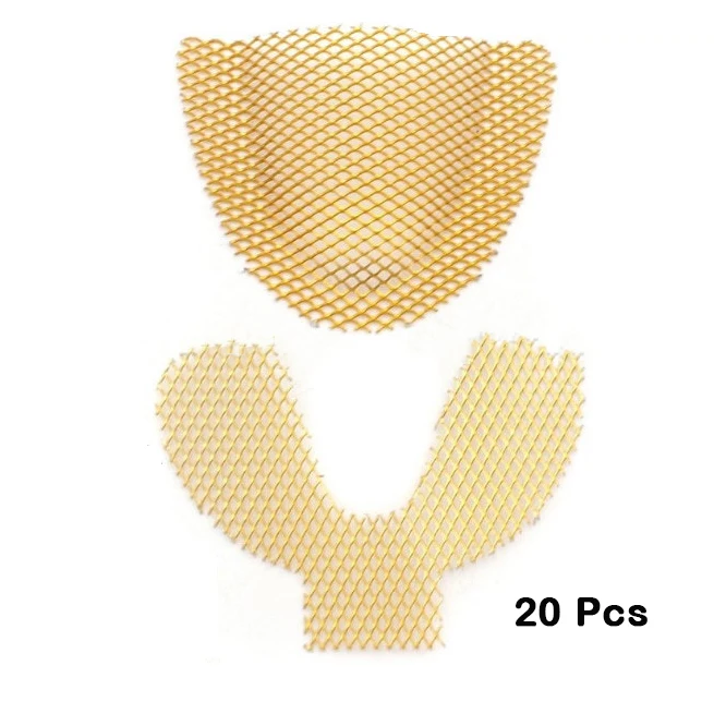 20Pcs/Pack Upper Lower Dental Lab Gold Denture Materials Golden Metal Palatal Reinforcement Mesh For Acrylic Partial Denture