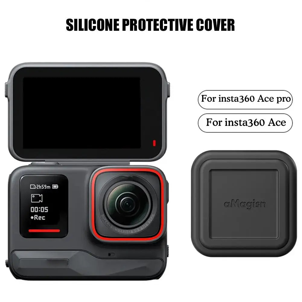 Silicone Camera Cover For Scratch Protection  For Insta360 Ace Pro Silicone Lens Cover Ace Protective Case Sports Camera