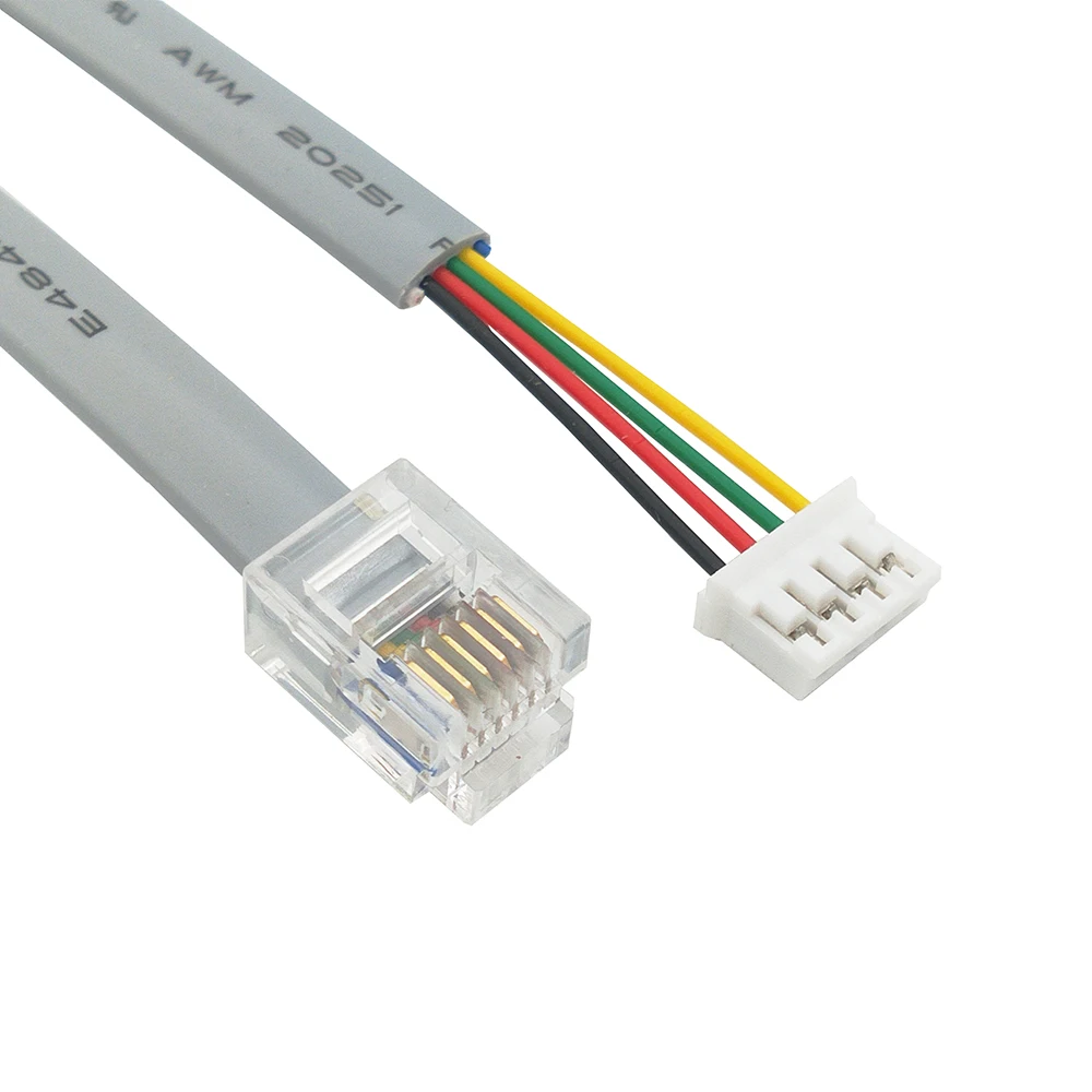 

0.5M 1M RJ12 Cable 6P6C middle connector turn PH2.0 4P Cable