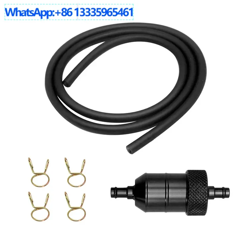 

10PCS motorcycle modified oil filter set CNC color gasoline filter rubber color fuel pipe set with clip
