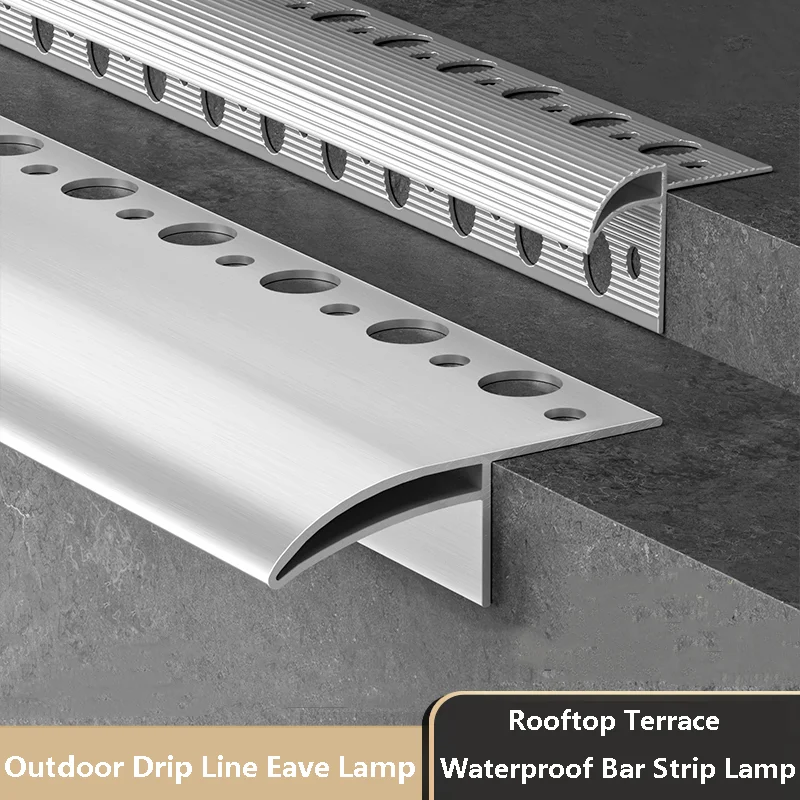 

Exterior Wall Eave Waterproof Aluminum Profile Channel Outdoor Window Rooftop Terrace Lower Eave Drip Line Hard Strip Light