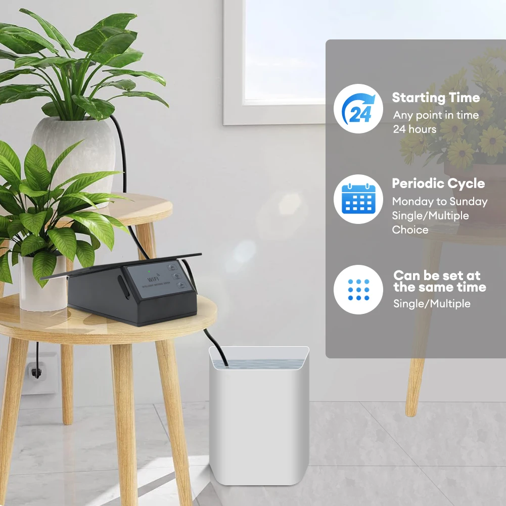 Sistema de rega automática de jardim inteligente wi-fi, válvula de água cronometrada inteligente, sensor de chuva para piscina, gramado, irrigação vegetal