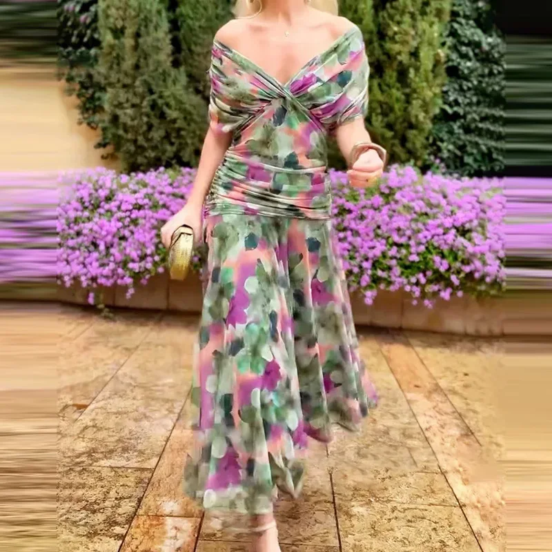 Womens Sexy Chest Wrapping Mesh Draped Party Dress Spring Solid High Waist Slim Hem Long Dress Summer Backless Hollow Boho Dress