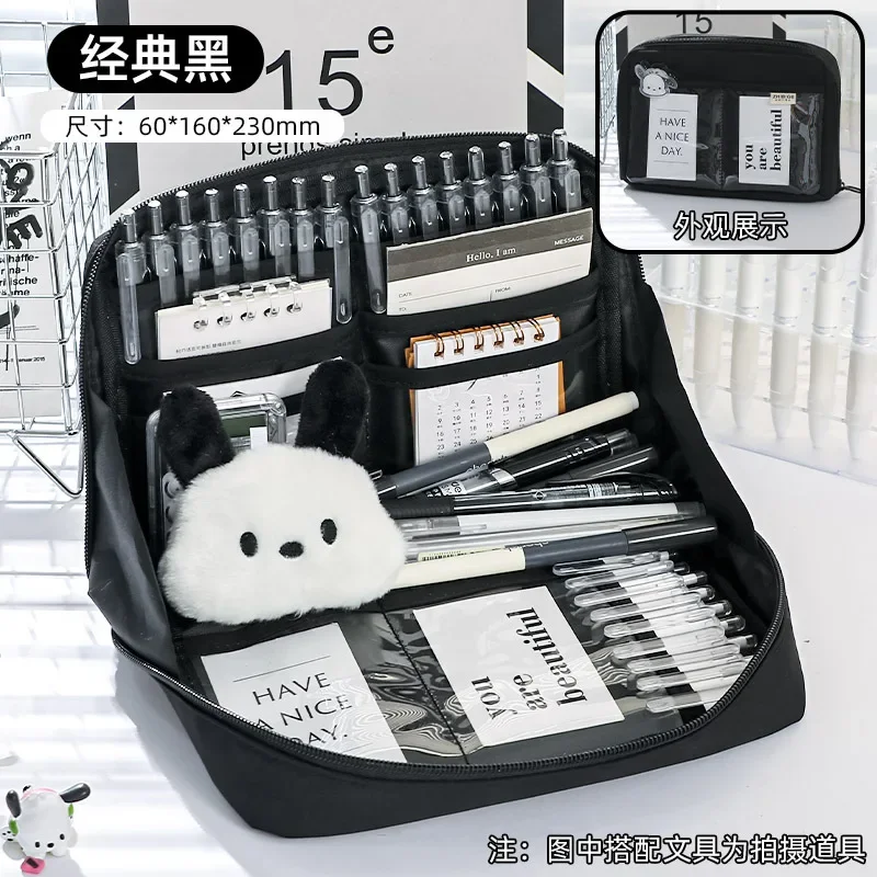 Sanrio Pochacco Pencil Case Cinnamoroll Pencil Case Large Capacity Pochacco Pen Case   Kawaii  Stationery Trousse Cute Bags