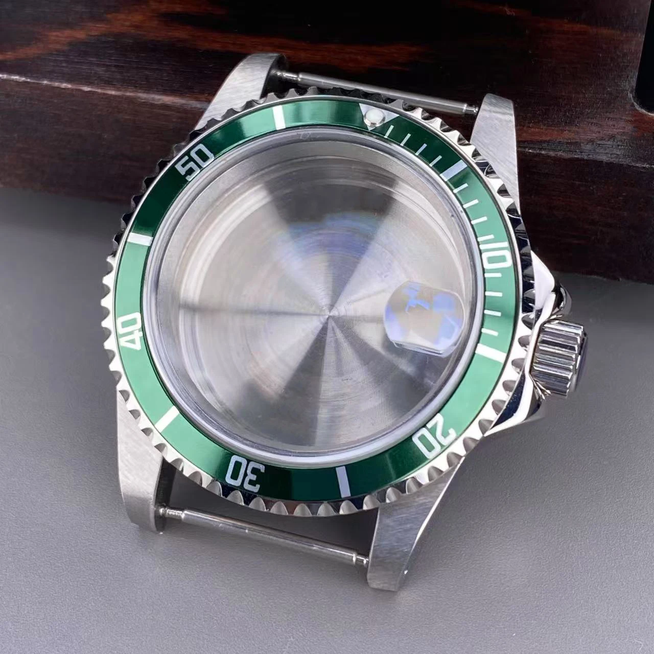 39,5 mm NH35 Vintage-Gehäuse GMT/SUB 120-Klick-Lünette Edelstahl Saphirglas für NH35 NH36 Uhrwerk 28,5 mm Zifferblatt Uhrengehäuse – Detail 19