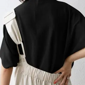 Zanzea kausale reine Baumwollbluse Sommer feste Feste Hochkragen Kurzer Frühlingsrücklauf Blusen Elegante Feiertage große Tops 12 Hauptverkaufsbluse Reißverschluss - №8