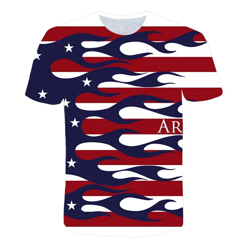 New USA Flag T-Shirt Men Women Stripes And Stars Pattern 3D Printed T Shirts Eagle American Flag Men\'s T-Shirts Summer Tops Tees