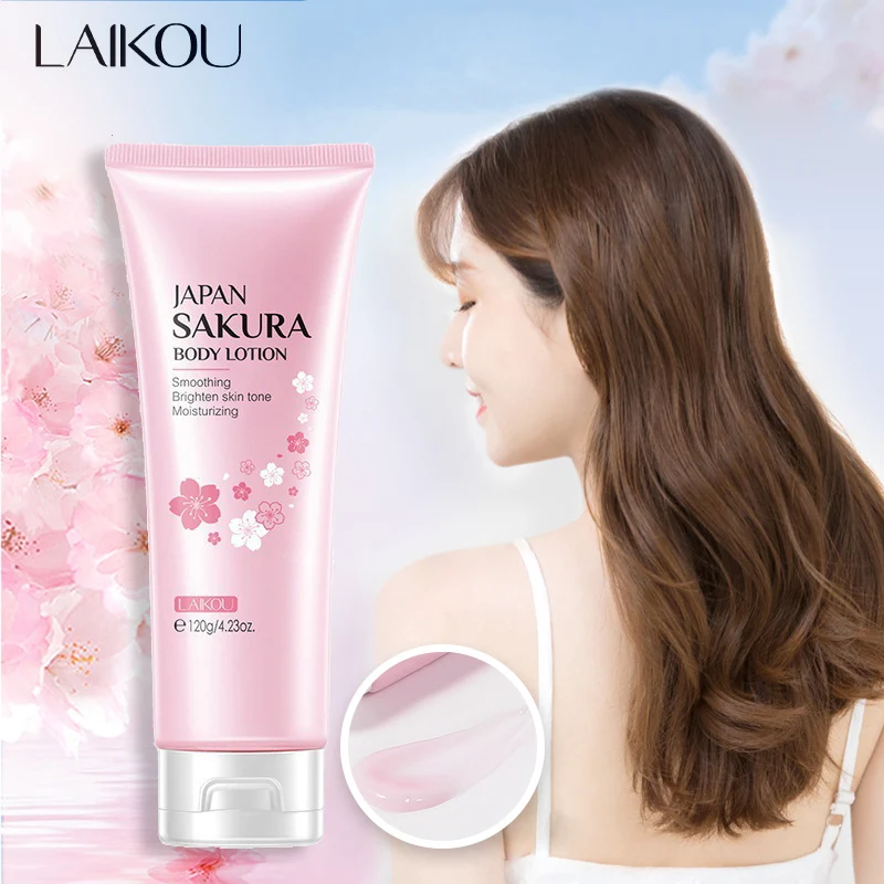 

LAIKOU Cherry Blossom Body Lotion Refreshing Moisturizing Hydrate Whitening Repair Skins Natural Barrier Restore Skin Elasticty