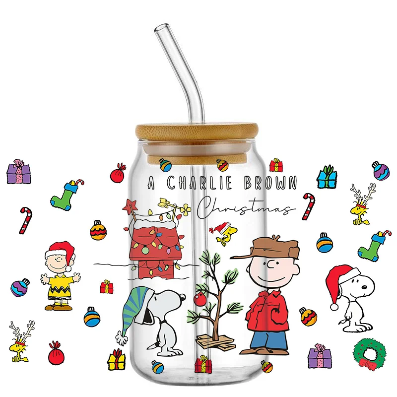 Cartoon pattern Snoopy Graffiti UV DTF Cup Wraps Transfer  Waterproof Sticker for Cup Mugs Pens package