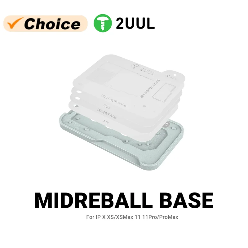 

2UUL BH41 Платформа для реболлинга (репайлинга) с защитой от деформации для IP X XS XSMAX 11 11Pro 11ProMax, набор для нанесения паяльной пасты BGA