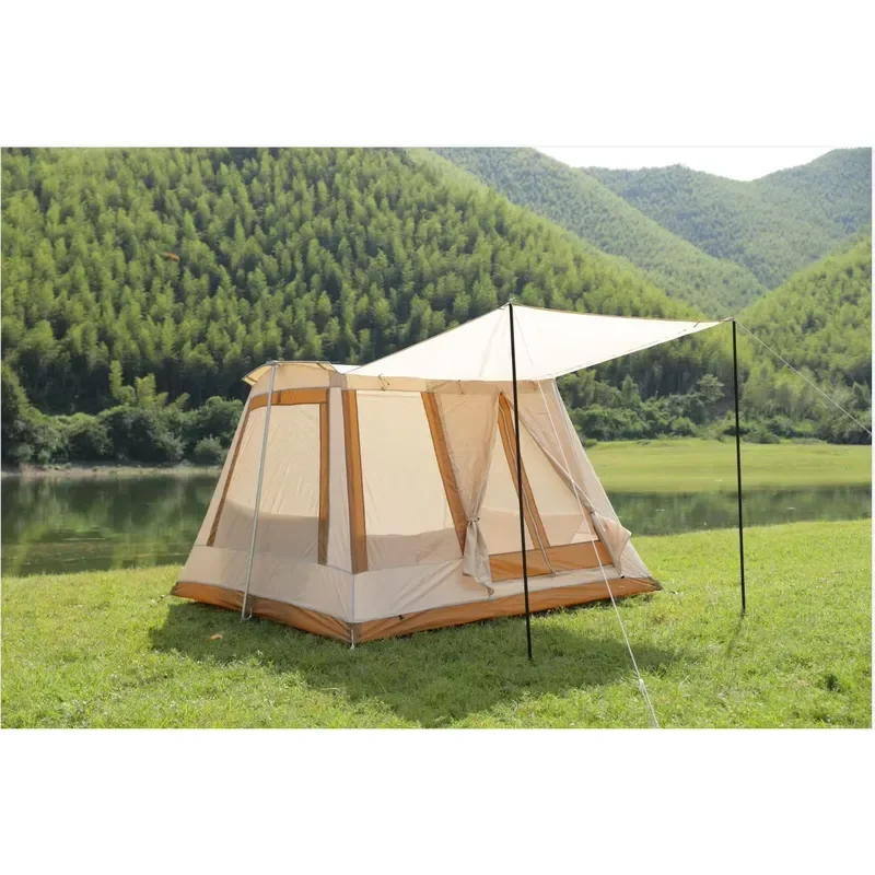 Factory Outdoor Camping Roof Tent Oxford Cloth Large Rainproof Sunshade Canopy Four Seasons Portable 300x300x200CM