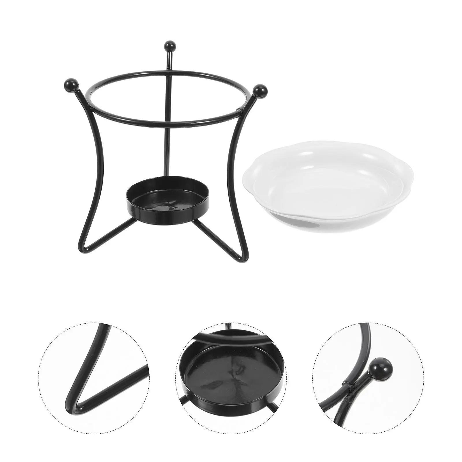 

Handheld Ceramic Oil Burner Modern Minimalist Style Incense Holder for Essential Oils Scented Wax Aromatherapy Home Decor Tea