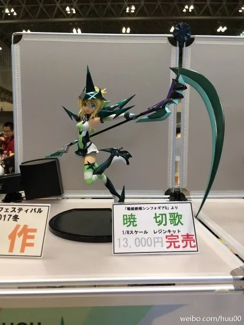 1/8 Anime Akatsuki Kirika Tsukuyomi Shirabe Kit Kawaii Resin GK DIY White Assembly GK Model Statue Toys Collection Gifts