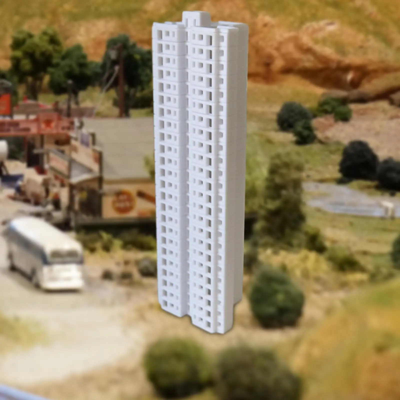 ABS البلاستيك نموذج قطار مشهد العمارة Diorama تخطيط مجموعة بناء مصغرة لسكك الحديدية المدينة الحديثة