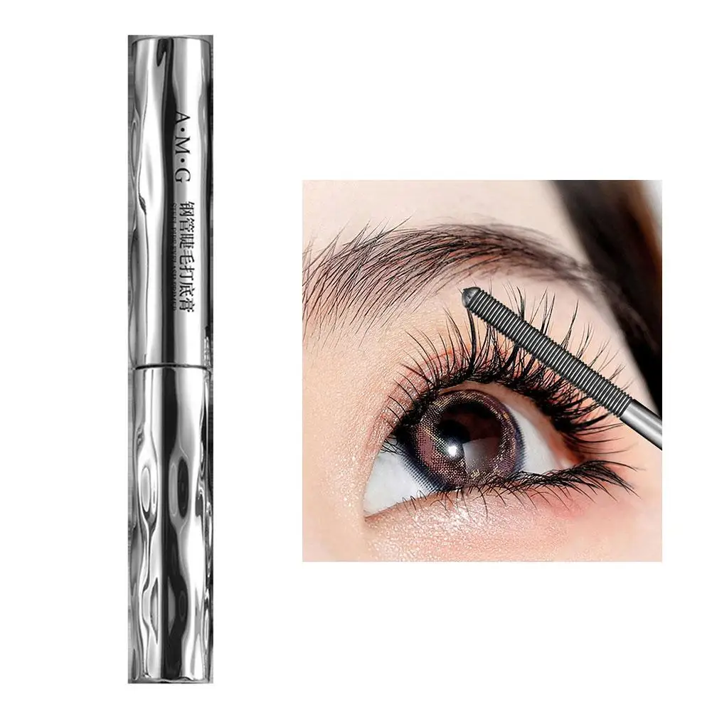 Metal Iron Lashes Mascara Waterproof Silk Fiber Mascara Black Long Curling Eyelash Extensions Non-clumping Eyes Makeup Cosmetics