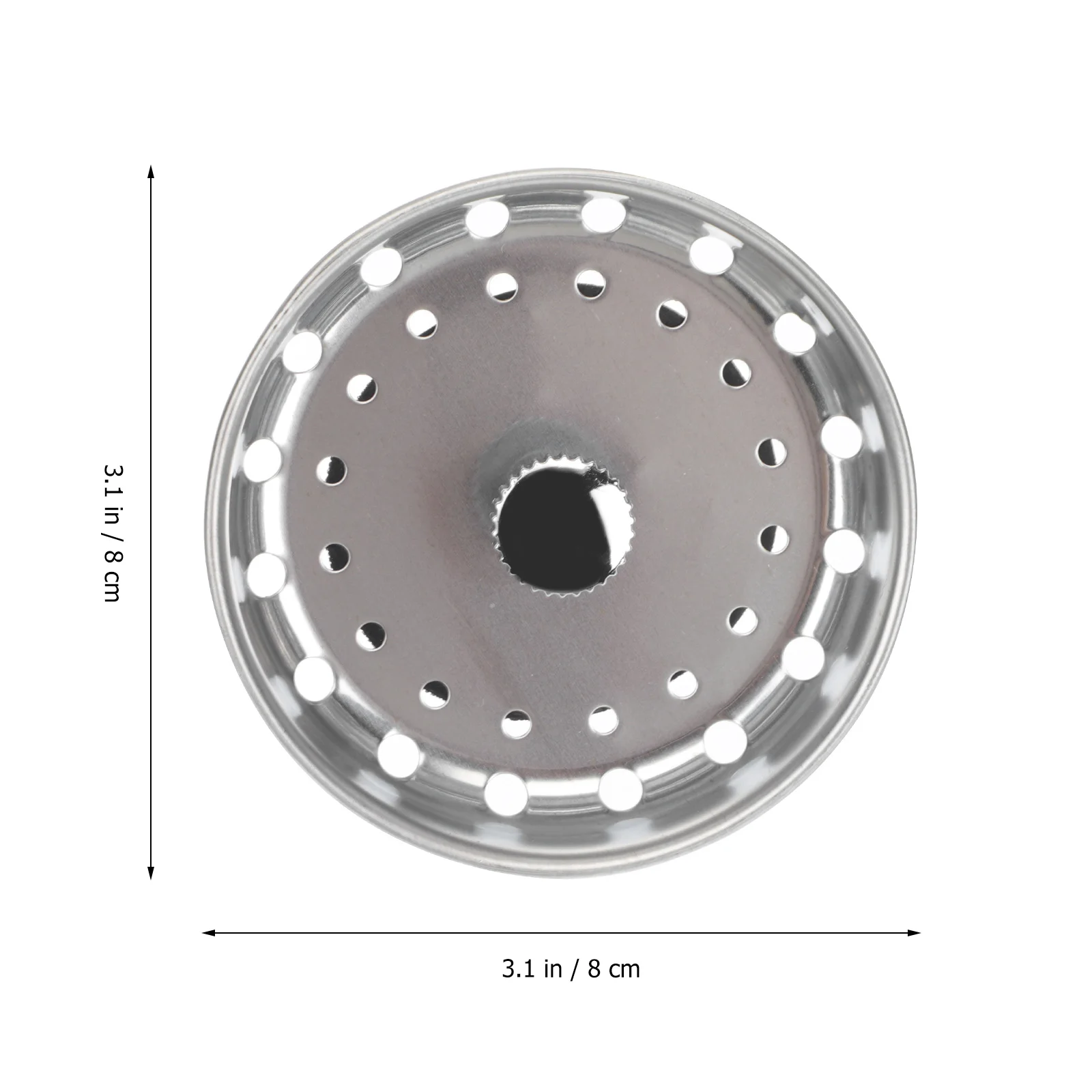 

2Pcs Durable Stainless-Steel Sink Drain Cover Kitchen Bathroom Basin Filter Easy Install Anti-Rust Fading Small Storage Space