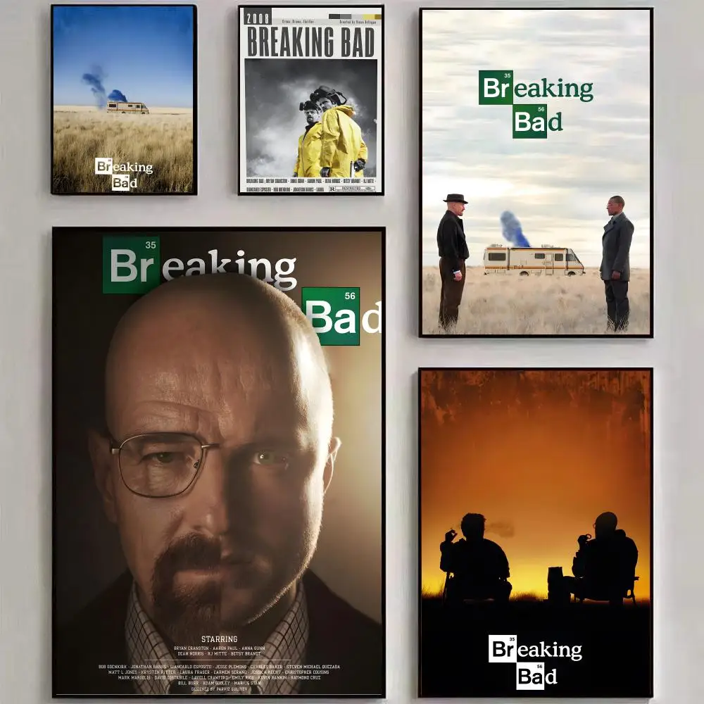 Póster de la película B-Breaking Bad, arte impreso para pared, adecuado para sala de estar, dormitorio, bar, salón, decoración del hogar, regalo