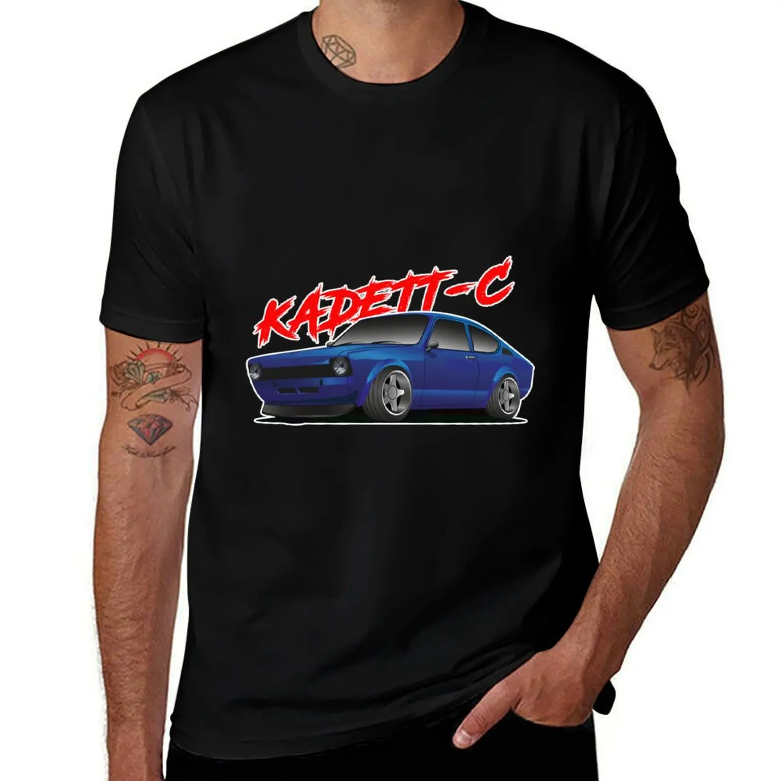 drawing kadett c cartoon car T-Shirt Long Lasting Casual T-Shirt