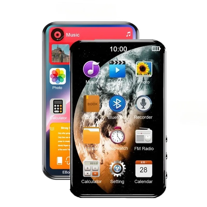 

X20 MP3 MP4 Player Bluetooth Speaker MP3 MP4 Music Player 4 Inch Touch Screen Video E-Books FM Radio Recorder Lossless Walkman