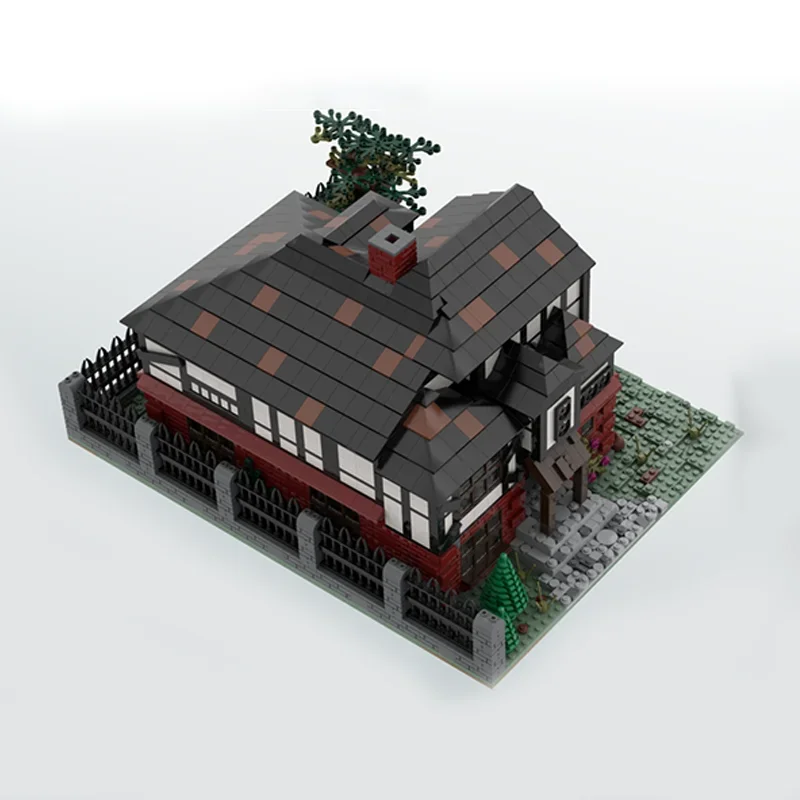 2887피스 MOC 커스텀 중세식 파흐베르크 하우스 조립식 모델 빌딩 블록 DIY 크리스마스 선물 교육용 장난감 브릭 키즈