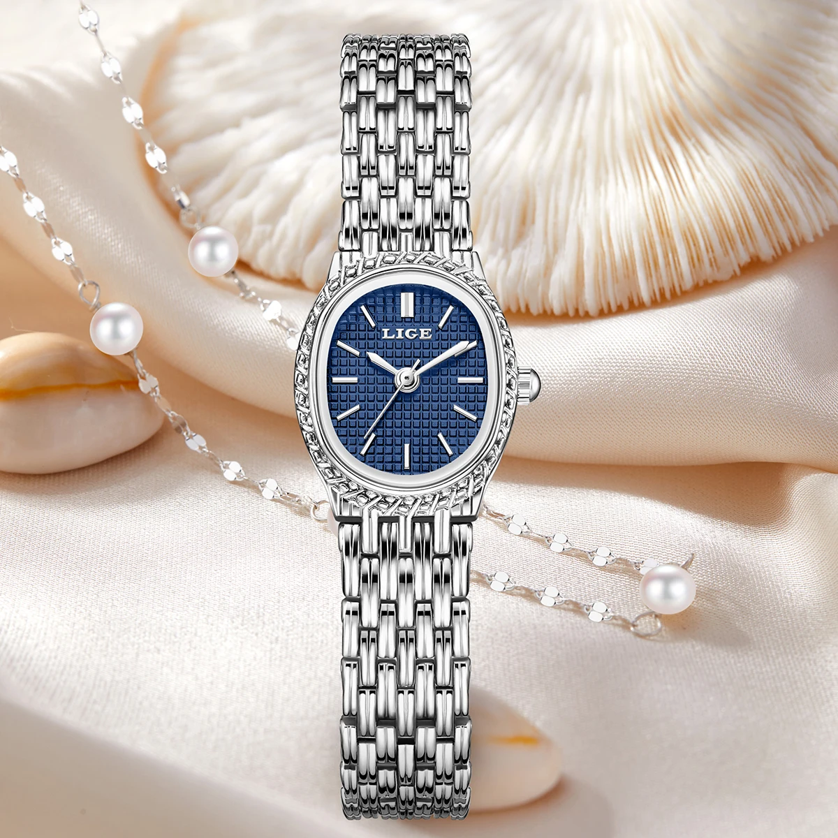 Lige moda luxo quartzo mulher relógio elegante clássico simples dial à prova dwaterproof água inoxidável senhoras relógios para mulher reloj mujer + caixa