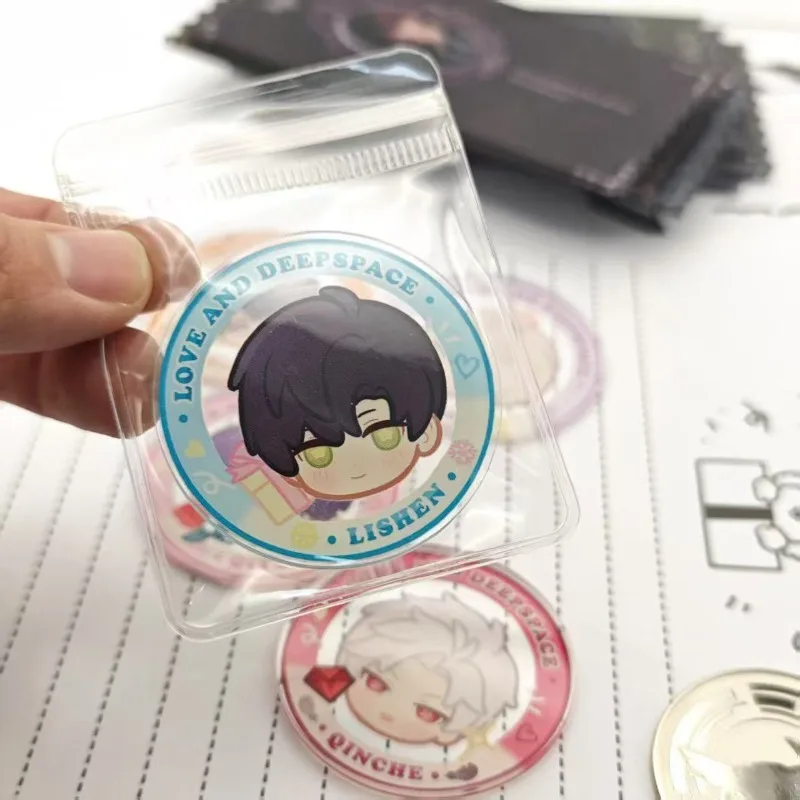 Love and Deep Space Acrylic Transparent Bar Xavier Zayne Rafayel Sylus Caleb Brooch Decoration Badge Anime Game Peripheral Gifts