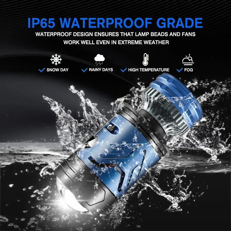 2 قطعة عدسة LED للسيارة المصباح H4 12 فولت عدسة صغيرة السوبر مشرق مرحبا/لو شعاع الضوء الأبيض 6000 كيلو للسيارات والدراجات النارية نموذج متوافق