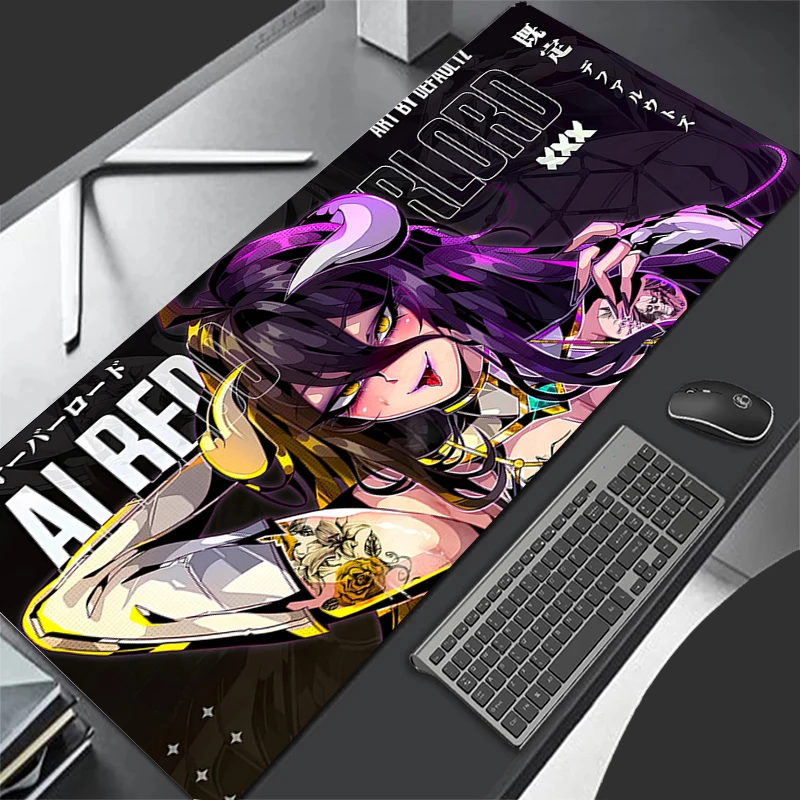 Muis Tapijt Mause Pad Gamer Albedo Anime Sexy Meisjes Toetsenbord Mat Pads Gaming Desk Protector Grote Muismat Xl Deskmat Matten Schattig