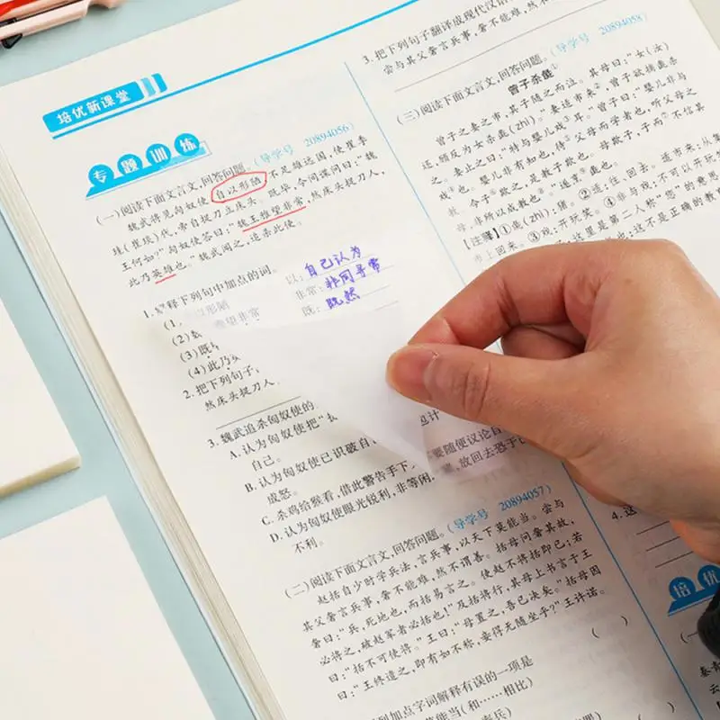 Transparent Note Versatile Decorative Notepad Trend Non-blocking Index Tab Clear Index Notes High Quality Innovative Convenient